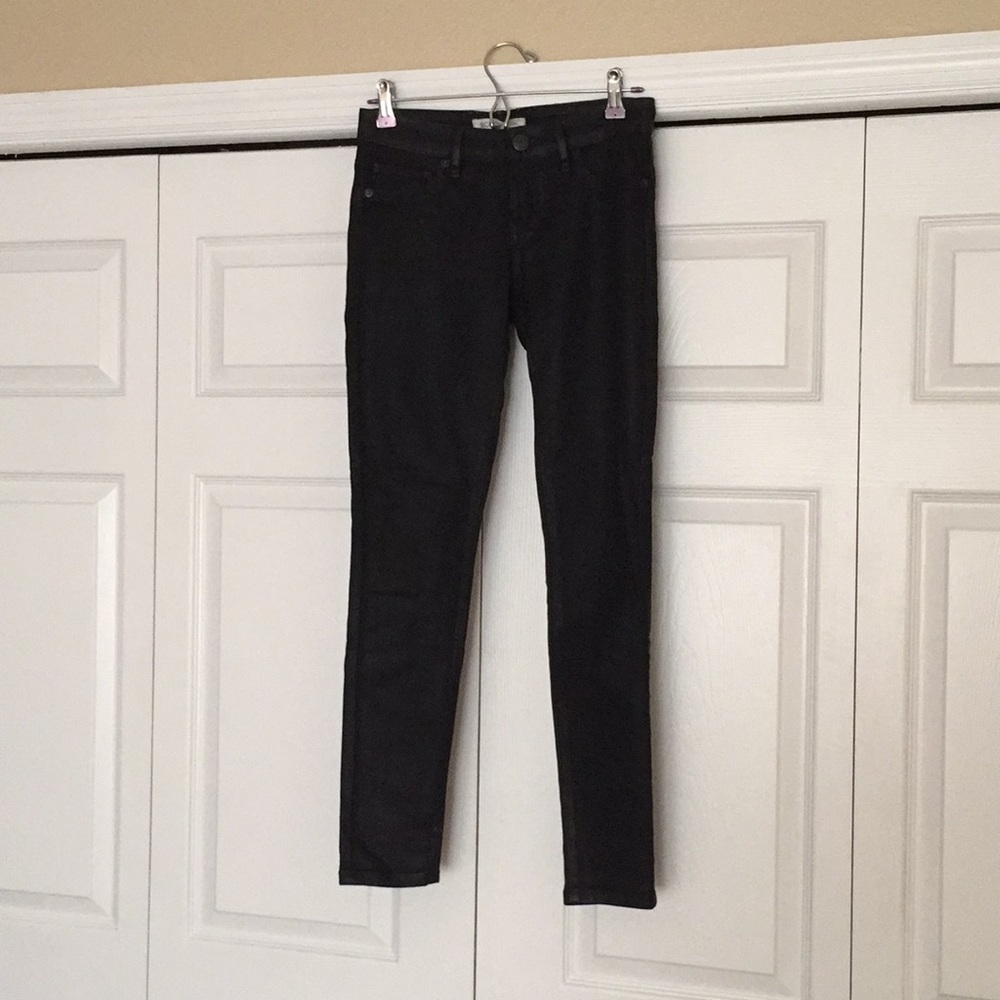 Bcbg black coated jeans